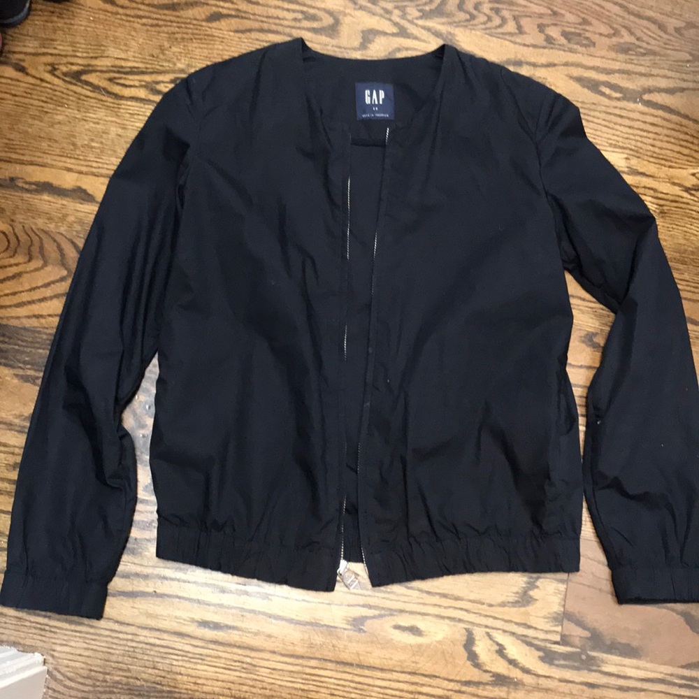 Gap navy cotton zip up jacket